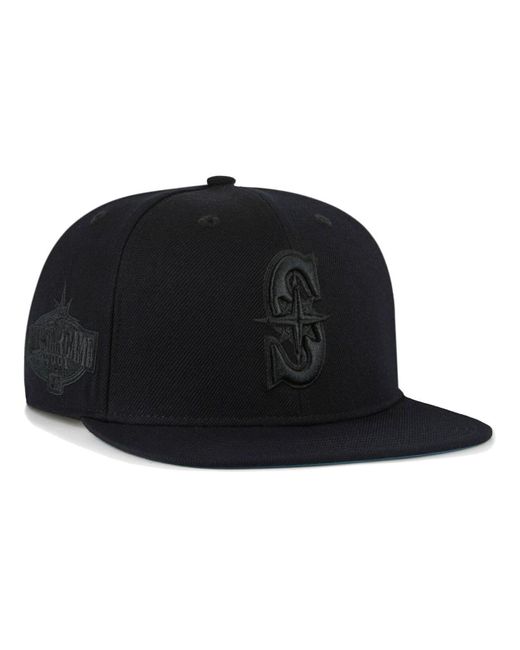47 Brand Seattle Mariners Black On Black Sure Shot Captain Snapback Hat ...