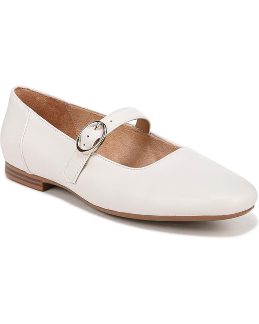 Naturalizer Kelly Mary-jane Flats in White | Lyst
