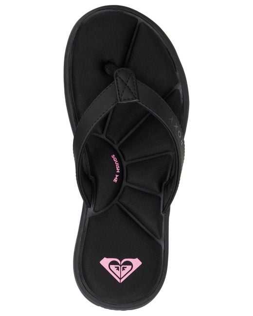 Roxy Black Rays Flip Flop Sandals