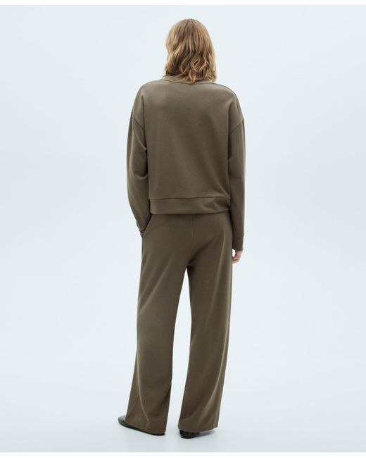 Mango Green Wide Leg jogger Pants
