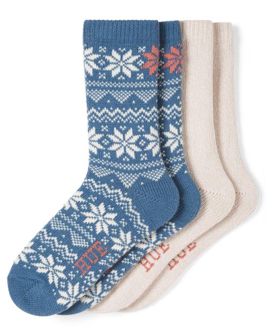 Hue Blue 2-pack Snowflake Crew Socks