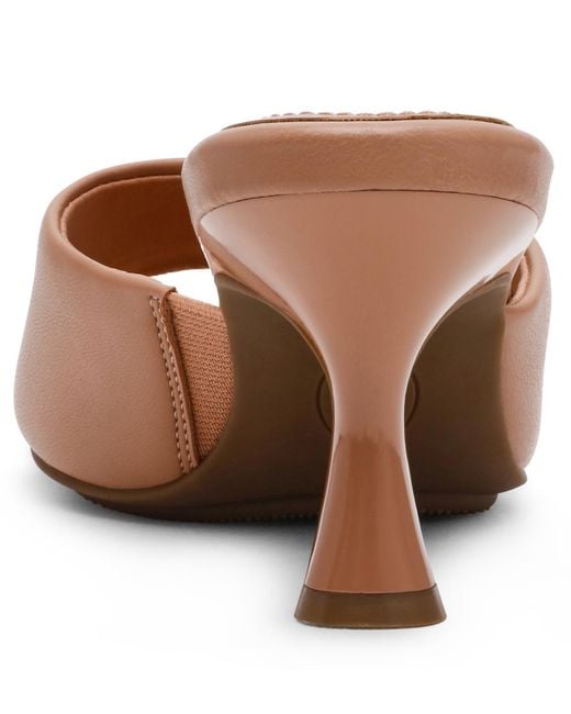 Anne Klein Brown Jerilyn Square Toe Sandals