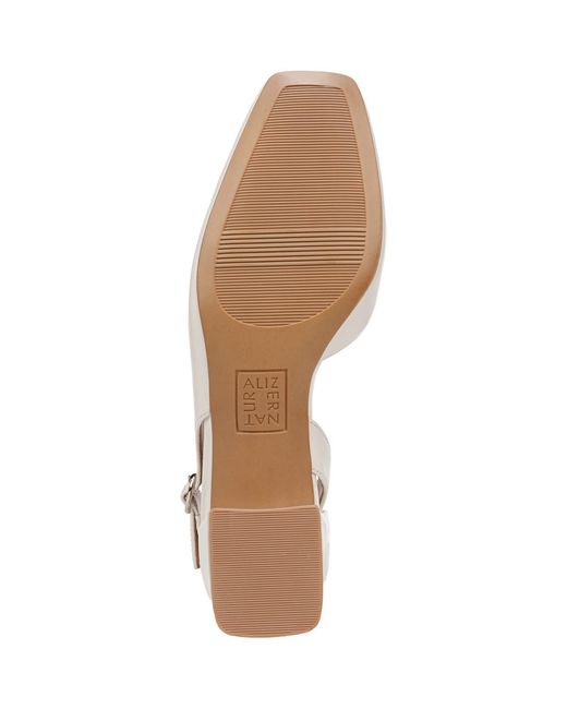 Naturalizer White Jayla Mid-heel Square Toe Slingback Pumps