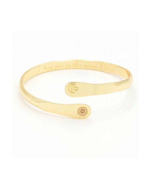 Hollywood Sensation Metallic Engraved I Love You To The Moon And Back Bracelet