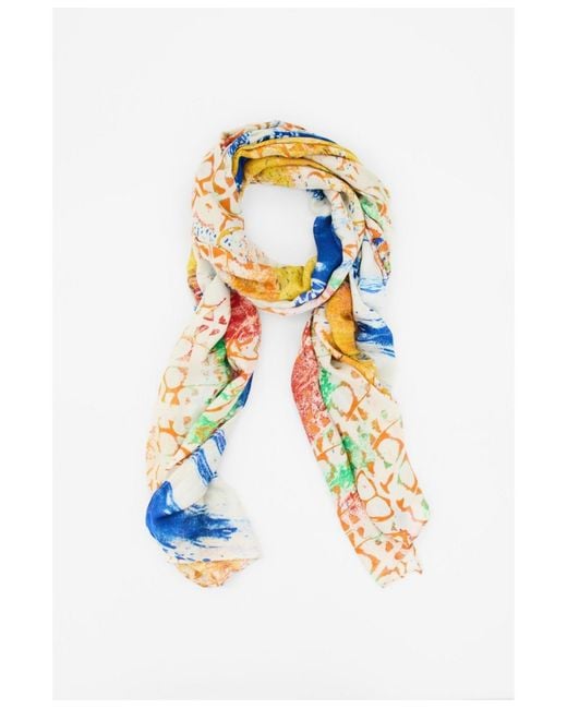 Desigual White Rectangular Foulard Lacroix