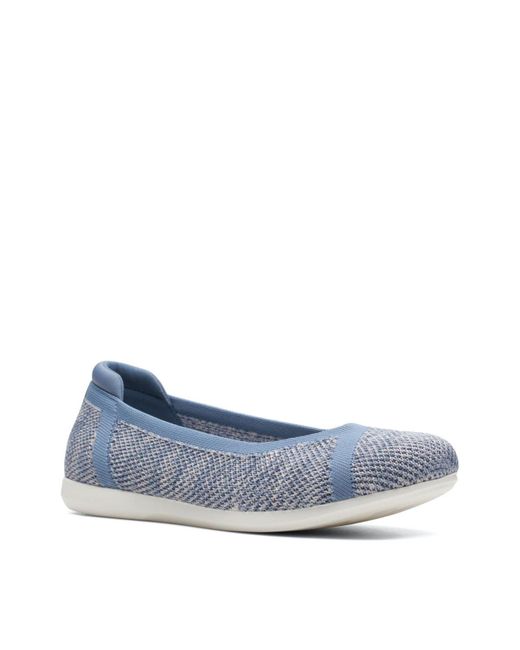 Clarks Cloudsteppers Carly Wish Ballet Flats in Blue - Lyst