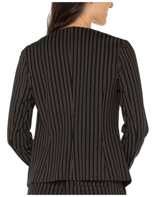 Liverpool Los Angeles Black Collarless Fitted Blazer