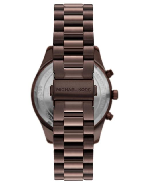 Michael Kors Lexington Chronograph Brown Stainless Steel Watch for men