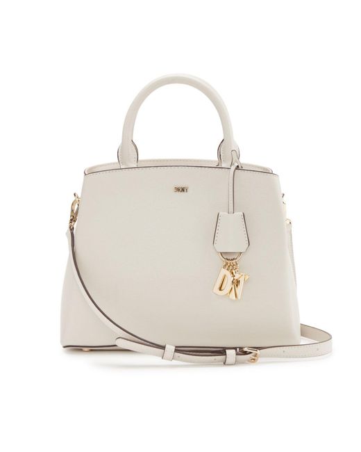 DKNY Paige Medium Satchel With Convertible Strap in White Lyst