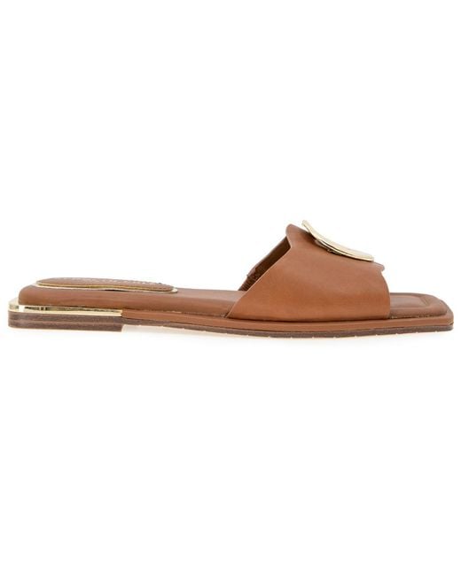 Kenneth Cole Brown Asher Flat Sandals