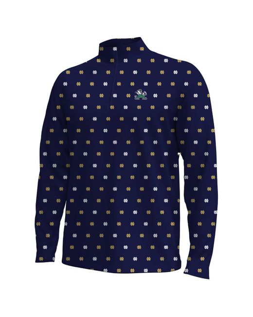 Under Armour Blue Notre Dame Fighting Irish Gameday Armourfuse Half-zip Jacket for men