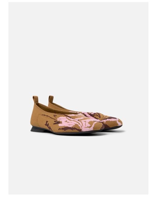 Camper White Tws Casi Myra Technical Textile Ballerina