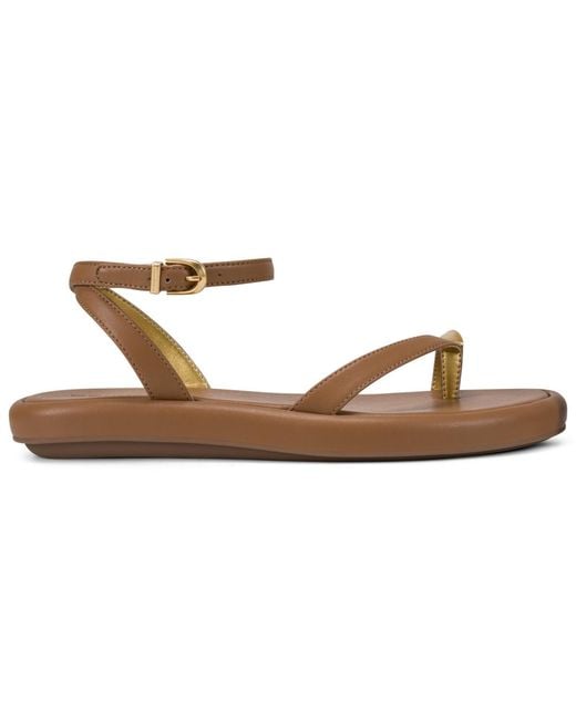 Donna Karan Metallic Tabitha Ankle Strap Sandals