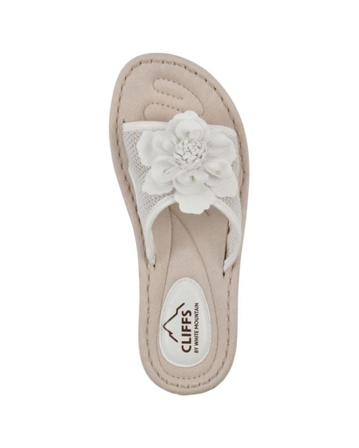 White Mountain White Chill Wedge Slip-on Sandals