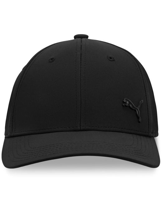 PUMA Black Alloy Solid Color Cat Logo Stretch Fit Cap for men