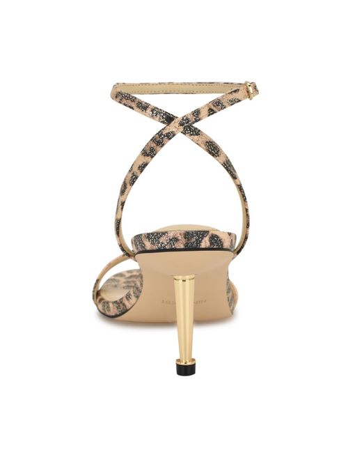 Nine West Metallic Anny Ankle Strap Stiletto Sandals