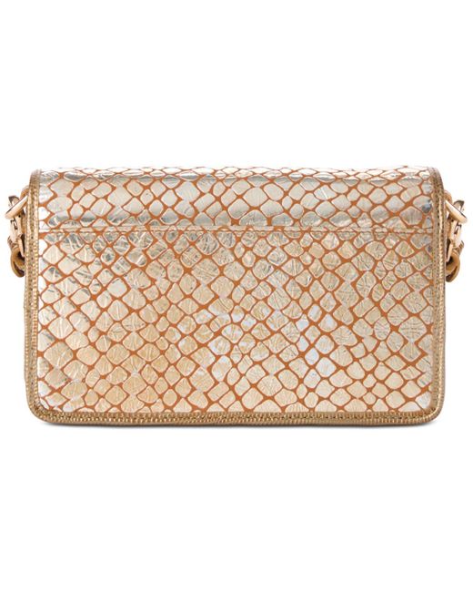Brahmin Natural Minuette Melbourne Mini Leather Crossbody Bag