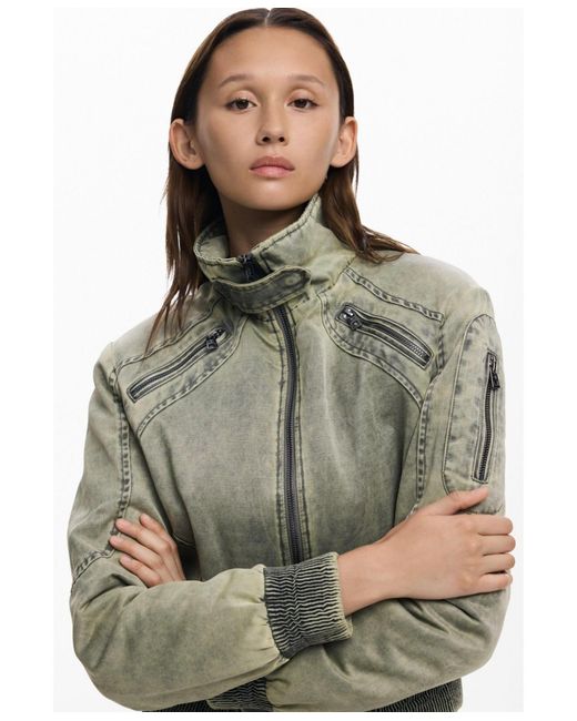 Desigual Green Short Jacket