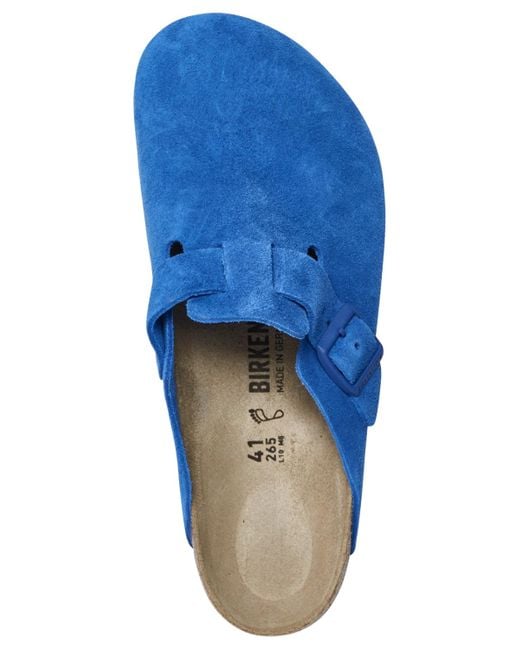 Birkenstock Blue Boston Suede Leather Clogs From Finish Line for men