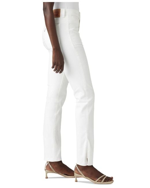 Levi's White Tailored 724 Straight-leg Jeans