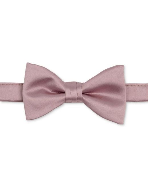 Con.struct Pink Satin Pre-tied Bow Tie for men