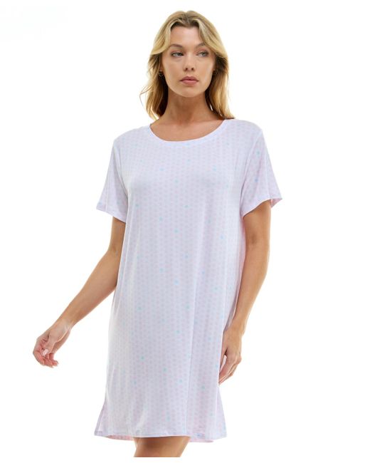 Roudelain Blue Printed Short-sleeve Sleepshirt