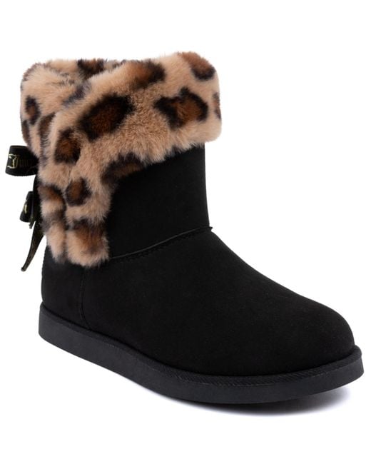 Juicy Couture Black King Cozy Cold Weather Booties