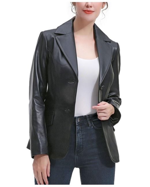 BGSD Black Ruth Leather Blazer Jacket