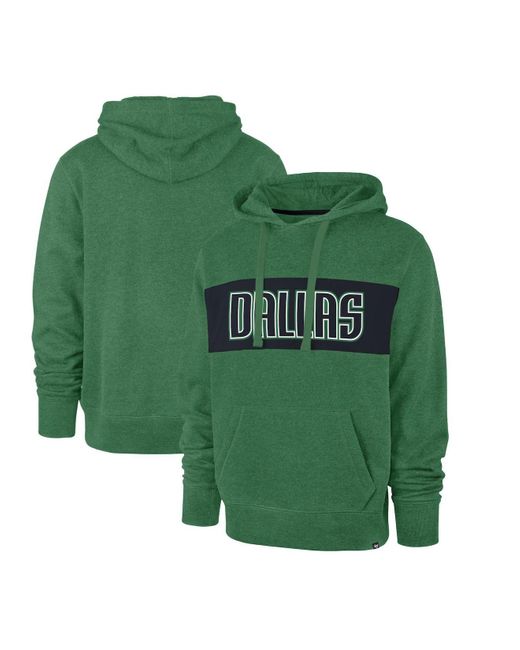 47 Brand Cotton '47 Green Dallas Mavericks 2021/22 City Edition Wordmark Chest Pass Pullover 