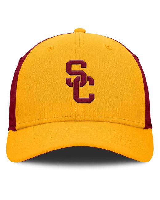 Nike Yellow Gold/cardinal Usc Trojans 2025 Sideline Rise Local Performance Flex Hat for men