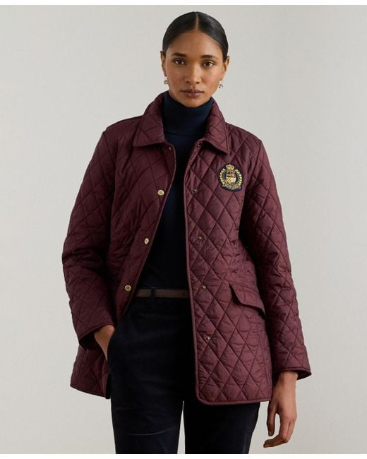 Ralph Lauren Brown Quilted Crest Jacket