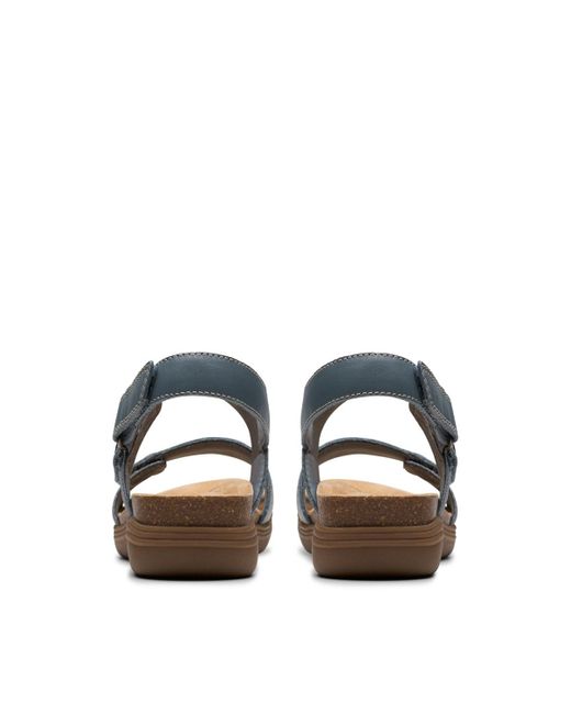 Clarks Multicolor Collection April Clover Riptape Flat Sandals