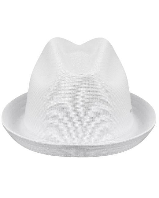 Kangol White Tropic Player Fedora for men