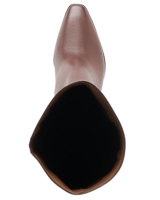 Dolce Vita Brown Emmi Pointed-toe Blade-heel Knee-high Tall Dress Boots