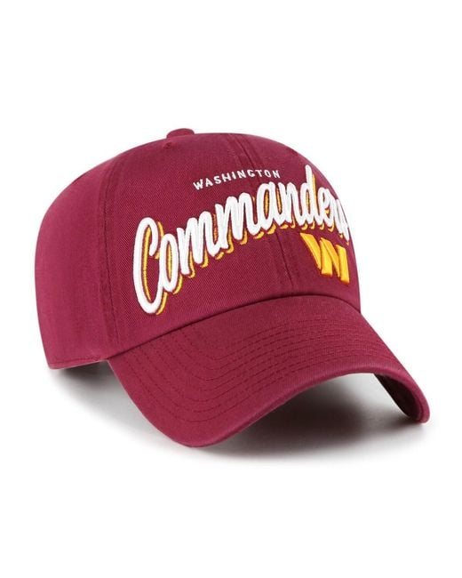 '47 Red Washington Commanders Ariana Clean Up Adjustable Hat