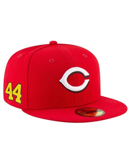 KTZ Red Elly De La Cruz Cincinnati S 2025 Player's Weekend 59fifty Fitted Hat for men
