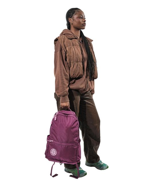 BABOON TO THE MOON Purple Packable Backpack