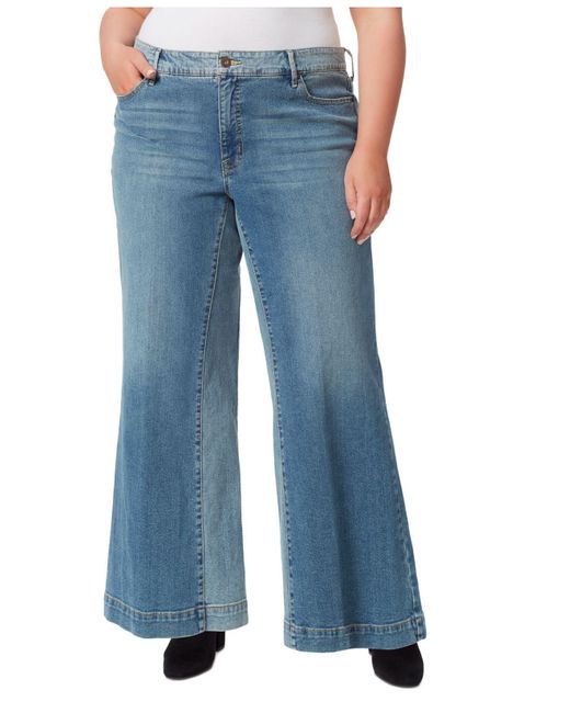 Jessica Simpson Trendy Plus Size True Love Wide-leg Trouser Jeans in ...