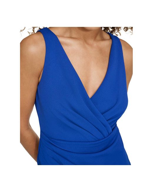 Siena Jewelry Blue Origami-pleat Sleeveless Bodycon Dress