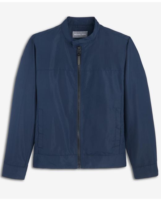 Michael Kors Blue Lightweight Moto Jacket for men