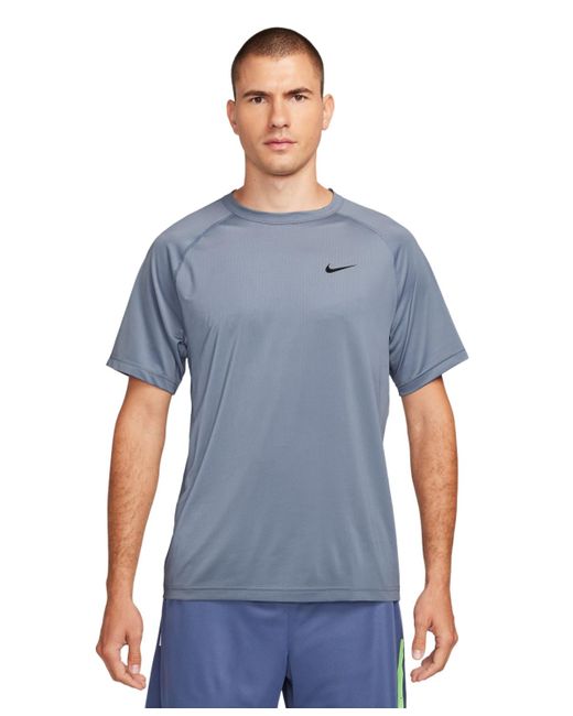 Nike Blue Relaxed-fit Dri-fit Short-sleeve Fitness T-shirt for men