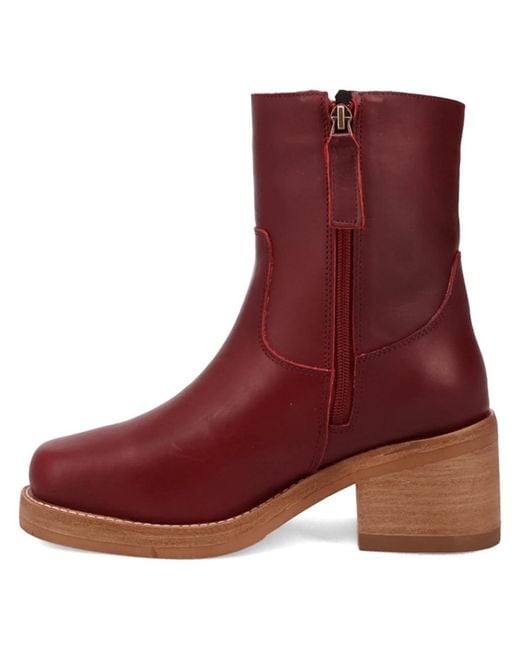 Dingo Red Roxy Leather Bootie