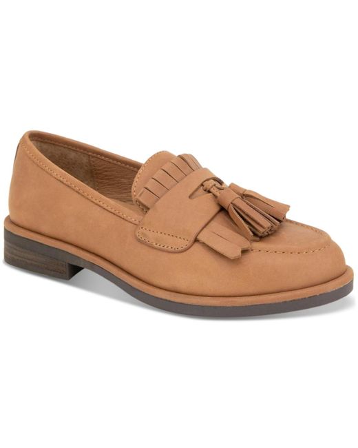 Gentle Souls Brown Cydney Tassel Loafer Flats