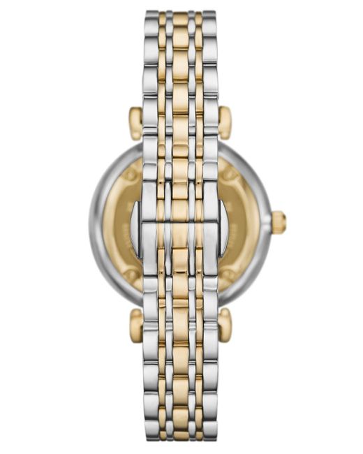 Emporio Armani Metallic Two-hand Stainless Steel Watch