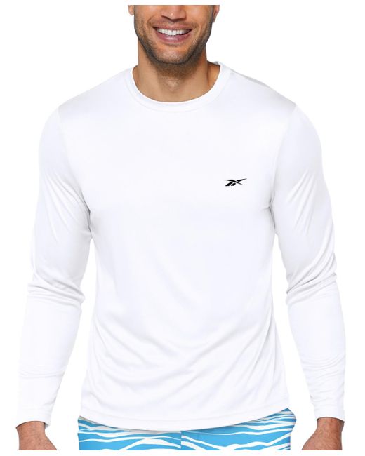 Reebok White Quick-dry Logo Swim Shirt for men