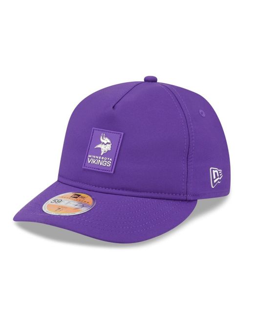 KTZ Purple Minnesota Vikings 2025 Sideline Retro Crown 59fifty Fitted Hat for men