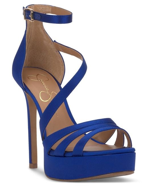 Jessica Simpson Blue Shyremin Dress Platform Sandals