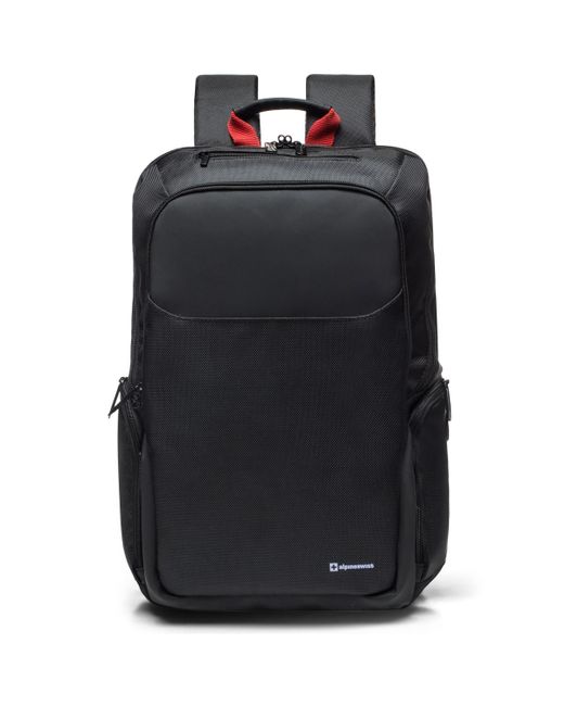 Alpine Swiss Black 16a Laptop Backpack Slim Travel Computer Bag Business Daypack
