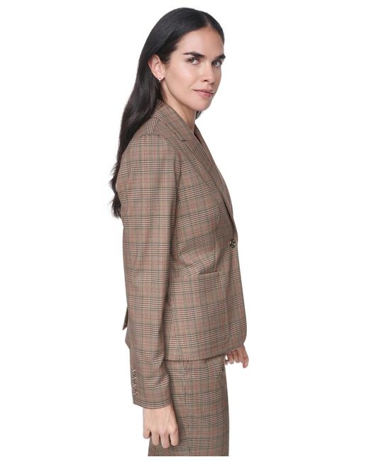 Tommy Hilfiger Brown Notch-collar One-button Jacket