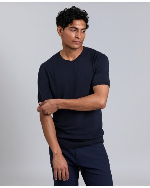 Kenneth Cole Blue Crewneck Sweater T-shirt for men